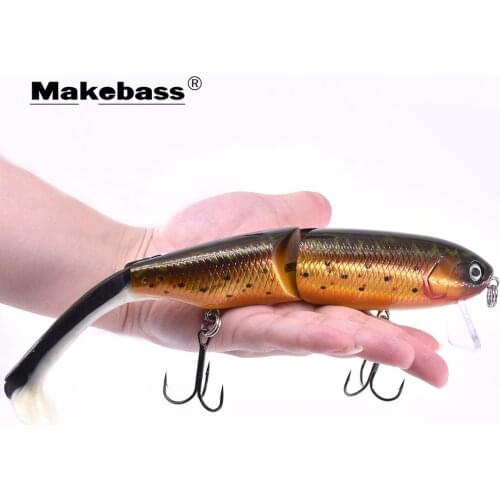 Makebass 9.84in/1.59oz Multi-Jointed Wobbler Fishing Lures Crankbait Minnow Hard Bait Pesca carnada for Professional Anglers