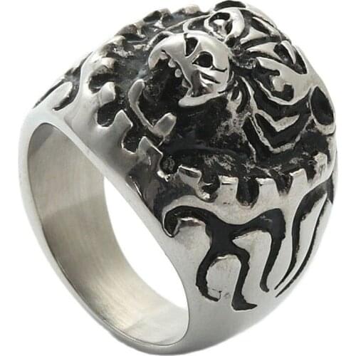 Mens Ring Punk Rock Smooth 316L Stainless Steel Signet Ring For Men Hip Hop Party Jewelry Wholesale Male Wedding Anel