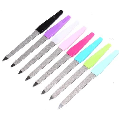 1or5 Stuks/Set Zwart Handvat Metalen Dubbelzijdig Nagelvijlen Sterke Rand Manicure Beauty Pedicure Voetverzorging Gereedschap