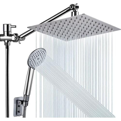 Shower Head, High Pressure Rainfall Shower Head, Handheld Showers Combo , 5 Spray Settings Anti-Leak Dual Shower Head
