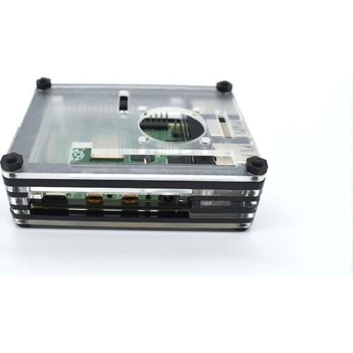 Custom New Fashion White Transparent Alec Materials Raspberry Pi 4 Case With Fan