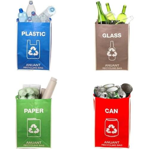 Separate Recycling Waste Bin Bags for Kitchen Office in Home - Recycle Garbage W3JA