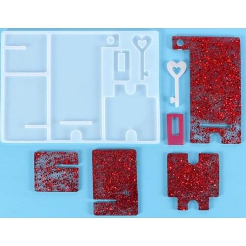 Phone Stand Epoxy Resin Mold Mobile Phone Holder Silicone Mould DIY Crafts Cell Phone Bracket Mold Casting Tool