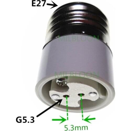 E27-G5.3 Lamp Holder Converter E27 turn to G5.3 TO E27 Lamp adapter G5.3 turn into E27 holder change to G5.3 base MR16 TO E27