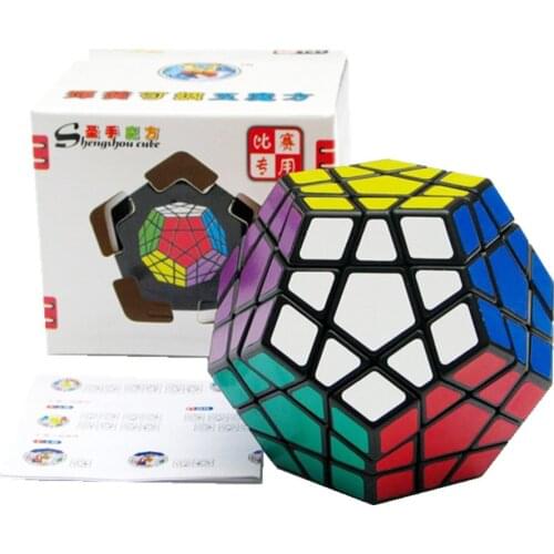 Shengshou 3x3 Megaminxeds Cube Black White Sticker 3x3x3 Magic Cube 3Layer Speed Cube Professional Puzzle Toy For Children