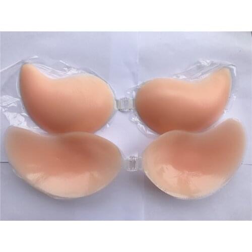 Mango Shape Silicone Invisible Bra Super Push Up Seamless Self-Adhesive Sticky Wedding Party Front Thick