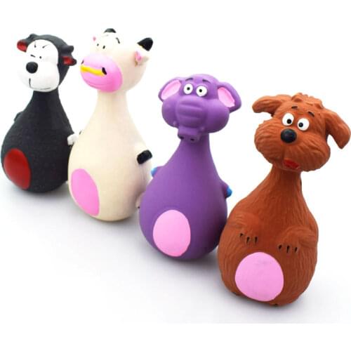 Cute Pet Toys Latex Squeaky Sound Toys Elephant Cow Bite-Resistant Puppy Toy Chew Teeth Cleaning Small Medium Dogs Products