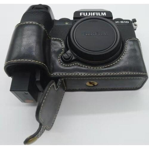 Camera Bag PU Leather Half Body Set Cover For Fujifilm FUJI XS10 XS-10 Bottom Case With Battery Opening