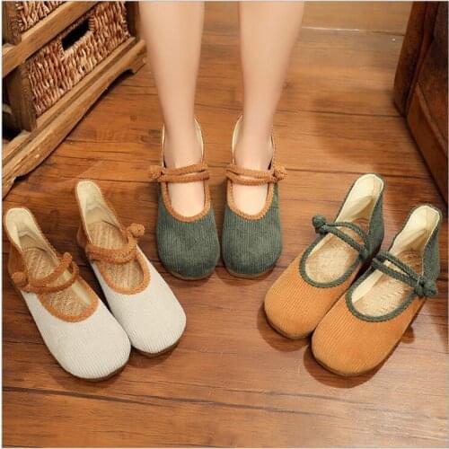 Spring summer Autumn College Girl Shoes University Students style easy to wear buckle set Shoes Traditional Peking cloth shoes