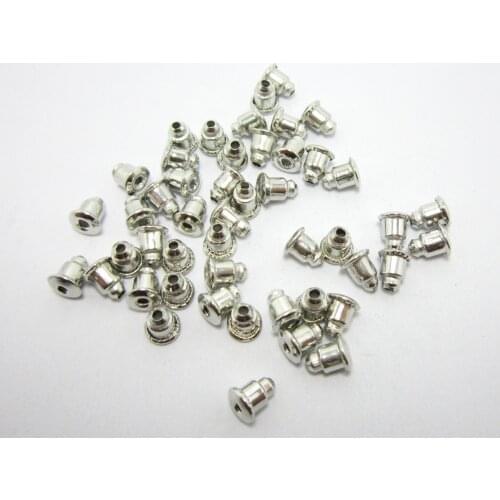 Brass ear nuts Ear post stopper 5.5x4.5mm Brass earrings backs Ear wire components -200pcs R980