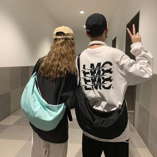 Harajuku Japanese Simple Shoulder Bag Fashion Trend Men and Women Messenger Bag Shoulder Bag New Large Capacity Backpack