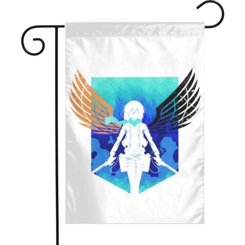 Japanese Anim/Attack On Titan/Decorative/ Small Garden Flag Vertical Double Sided Farmhouse Decoration