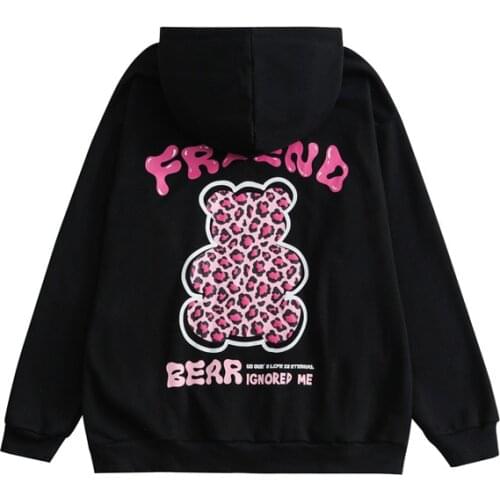 Womens Loose Retro Long Sleeved Hooded Sweatshirt Autumn 2021 Street Style Couple Oversize Tracksuit Pullovers H1590