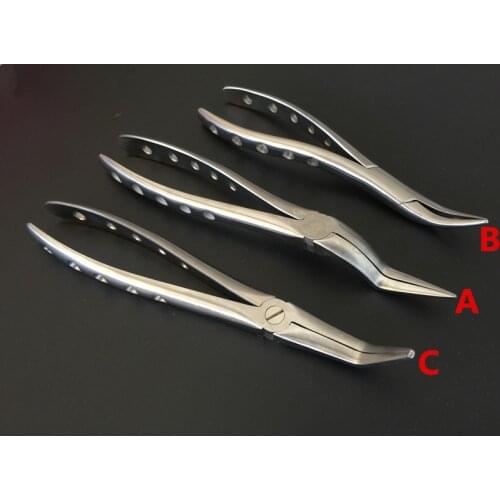 Dental for root fragment minimally invasive tooth extraction forcep toothdental instrument Curved