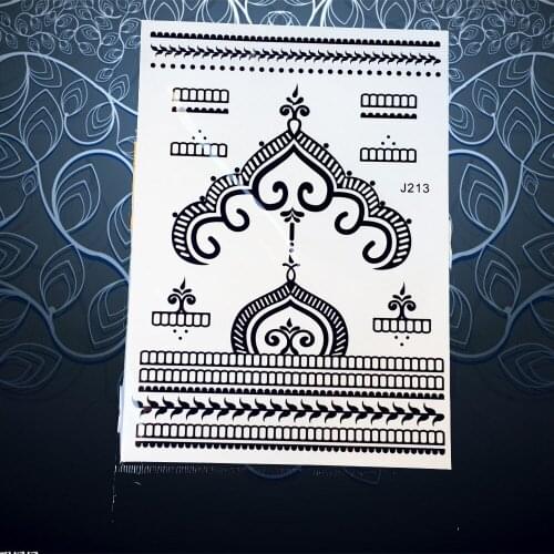 1PC Beautiful Queen Crown Black Tattoo Waterproof Temporary Tattoo Stickers Bracelet PBJ213 Women Jewelry Fake Tattoo Arm Chains
