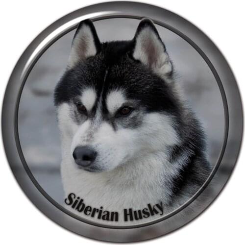 40823# Various Sizes PVC Decal Siberian Husky Dog Car Sticker Waterproof For Bumper Rear Window Laptop Refrigerator Toilet