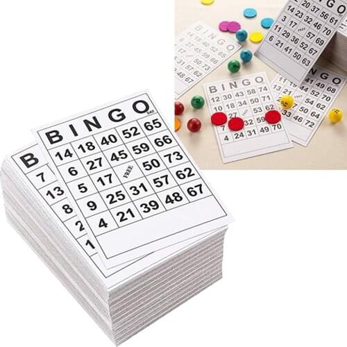 60pcs Large Bingo Cards Easy Read For Adults & Children Bingo Game Cards Sheets 0 To 75 Digits 5.9x7.1