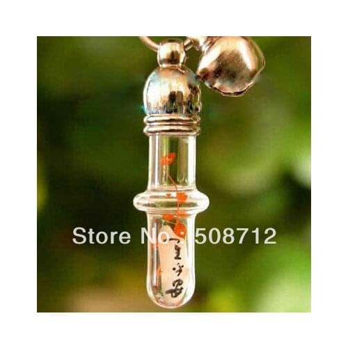 Free shipping!!!! open 5mm 50pcs/lot mini glass vials with the nickel-plated caps and rubber stoppers/rice vial pendant