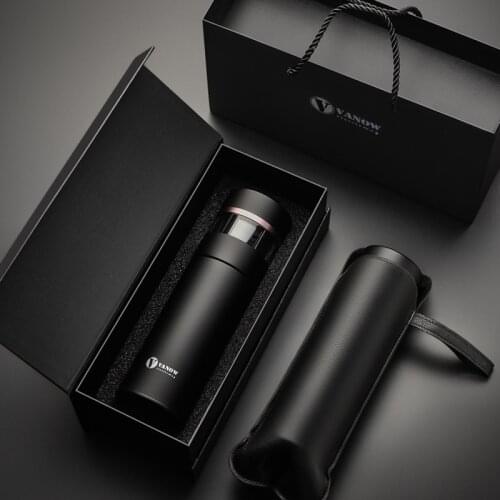 Stainless Steel Water Bottle Lntelligent Thermos Cup Household Office Flat Bottom Water Bottles Separate Type Water Cups