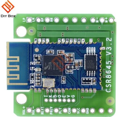 CSR8645 DC 3.3-4.2V Amplifier Board Module 5W+5W APT-X Lossless Music Hifi Bluetooth 4.0 Receiver Board for Audio Car AMP