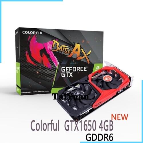 Colorful GeForce GTX1650 4GD6 GeForce® GTX 1650 12nm 4G GDDR6 128bit 75W DVI HDMI DP Support AMD Intel Desktop CPU Motherboard