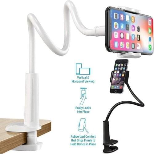 75cm/80cm 360 Clip Mobile Phone Holder Stand Portable Flexible Lazy Bed Desktop Mount Bracket Smartphone Stand