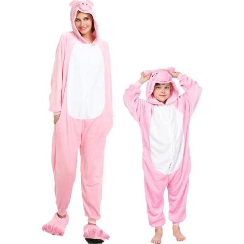 2021 Children Pajamas Winter Sleepwear Boys Onesies Girls Pajama Set Cute Stitch Unicorn Panda Pig Animal Kids Pyjamas Pijama