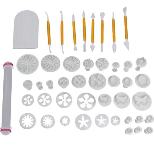 33/47/68pcs/set Flower Sugarcraft Fondant Plunger Mold Party Cake Decorating Tools Cake Cookie Cutters Diy Baking Tools