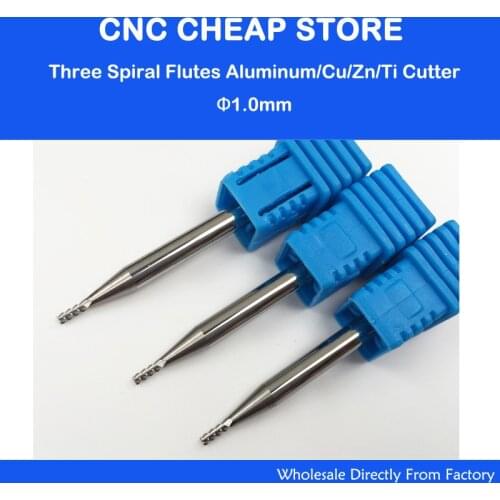 5pcs HRC55 3F Three Flutes end Milling cutters Aluminum Cutting CNC Tools flat End mills Router bits SHK 4mm CED 1mm