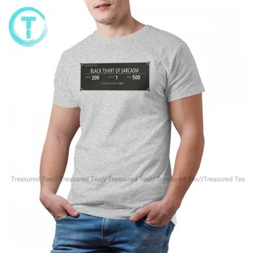 Skyrim Tee Shirt Fun Short Sleeve 100 Percent Cotton T Shirt Streetwear Print Tshirt 4XL Mens