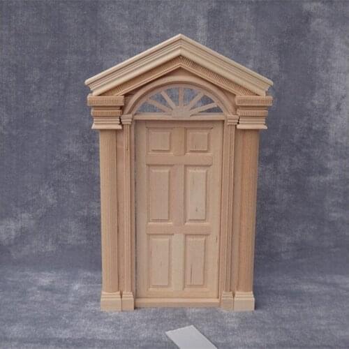 G07-X421 children gift Toy 1:12 Dollhouse mini Furniture Miniature rement Doll accessories DIY Spire 6 grid door 1pcs