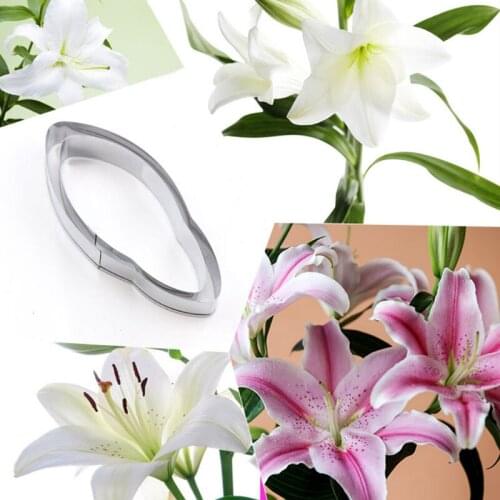 Lily Petals 2Pcs Stainless Stell Cookie Cutter Pastry & Biscuit Baking Cutter Cake Decorating Tools Cupcake Mold Fondant Tools