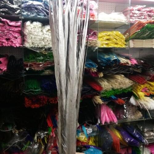 Hot Selling! beautiful 100pcs/lot 20-22inches / 50-55cm Silver pheasant feather For Wedding Decor,Party Supplies