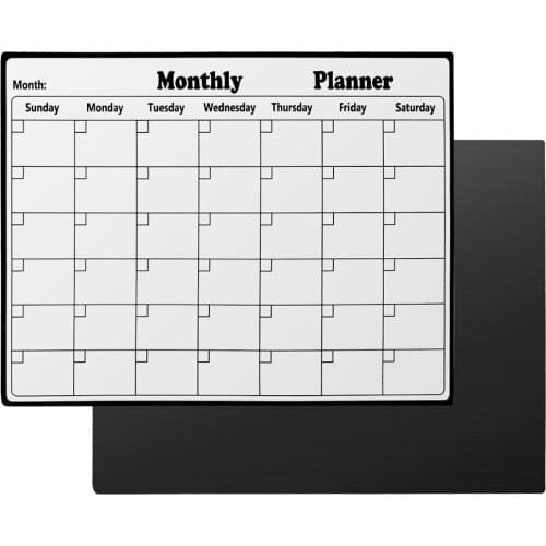 Magnetic Dry Erase Calendar for Fridge White Board Monthly Planner for Refrigerator Erasable Calendar waterprooftime management