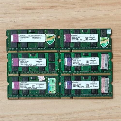 Kingston memoria 2GB DDR2 800MHz RAMS laptop ram 2gb 800mhz 6400S KVR800 2GB memory ddr2 200pin for notebook 1.8v 1pcs