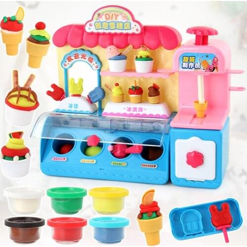 2020 New Childrens Simulation Kitchen Utensils Ice Cream Candy Ice Cream Supermarket Suite Toys Interactive CommunicationToys
