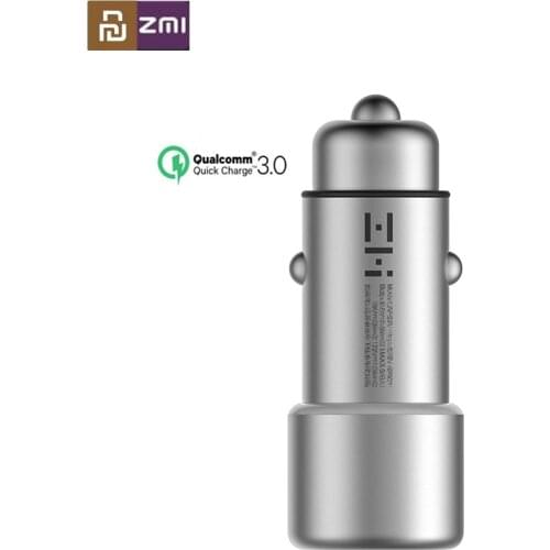 New Original Youpin ZMI Car Charger QC 3.0 Dual USB Port Quick Charge 5V/2.4A 9V/2A 12V/1.5A Metal for iPhone iPad Samsung LG