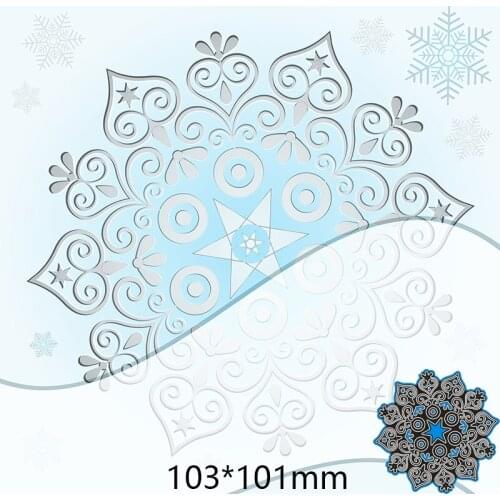 103*101mm Hollow snowflake new Metal Cutting dies Stencils for DIY Scrapbooking Paper Cards Craft Making Craft Decoration