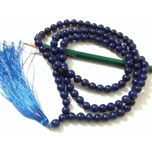 New 6mm Tibetan Buddhist Lapis Lazuli Mala / Rosary 108 Beads