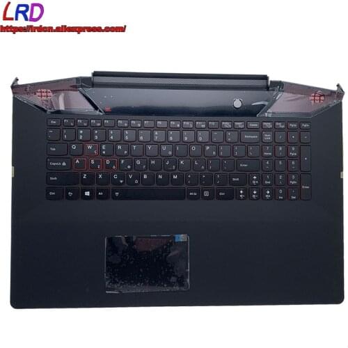 Shell C Cover Palmrest Upper Case with GRK Greek Backlit Keyboard for Lenovo Y700-17ISK Laptop 5CB0K37593 AP0ZH000400 SN20H54506