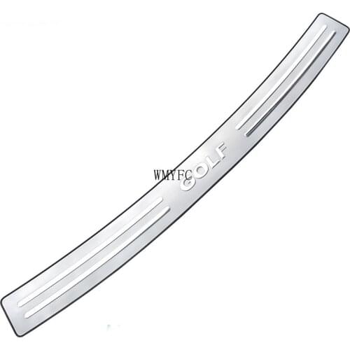 Stainless steel Rear Bumper Protector Sill Trunk Tread Plate Trim Car Accessories For Volkswagen Golf 7 MK7 2014-2018