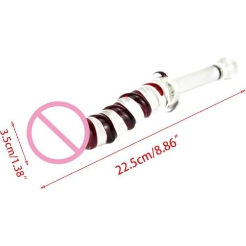 50LF Realistic Glass G Spot Dildo Manual Plug Butt for Women Couple Adult Sex Toys