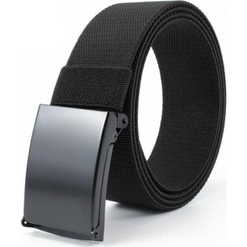 High Quality Men /Women Elastic Tactical Belt Fashion Design Metal Buckle Belt Outdoor Military Training Waistband Leisure Belts