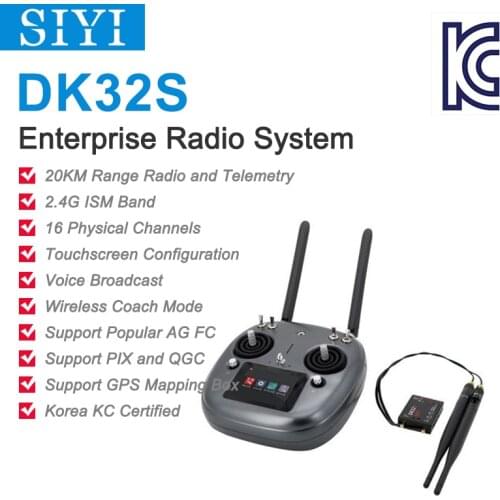 SIYI DK32S Enterprise Radio System Transmitter Remote Controller with Telemetry for Commercial UAV 2.4G 20KM Korea KC Certified