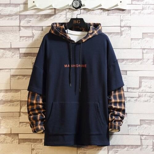 Japan Style Casual O-Neck 2020 Spring Autumn Hoodie Sweatshirt MenS Thick Fleece Hip Hop Skateboard Streetwear Clothes