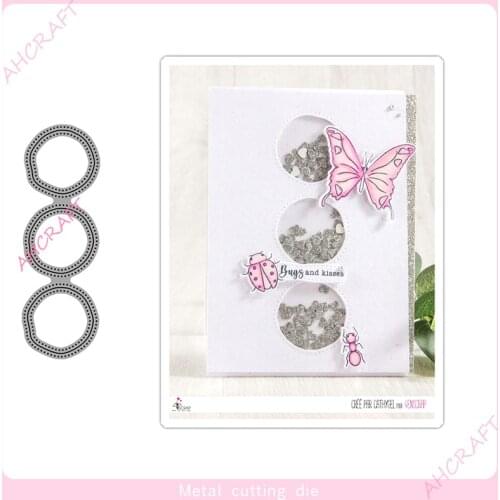 Three Round Cutouts Metal Cutting Dies for DIY Scrapbooking Photo Album Decorative Embossing PaperCard Crafts Die2021