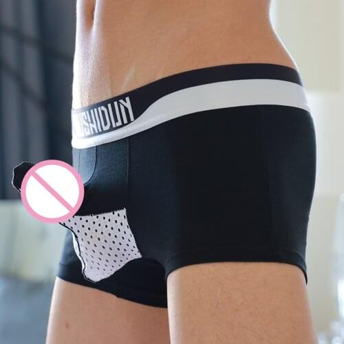 Elephant Nose Underwear Man Boxer Brief Men Penis Pouch Panties Erotic Lingerie Gay Underpant Novelty Men Shorts Tanga Hombre