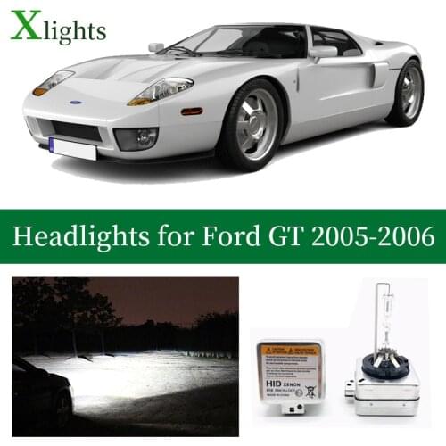 Xlights For Ford GT 2005 2006 Kit Hid Xenon Lamp Headlight Lights Bulbs Auto Low High Beam 4300K 6000K Projector Accessories