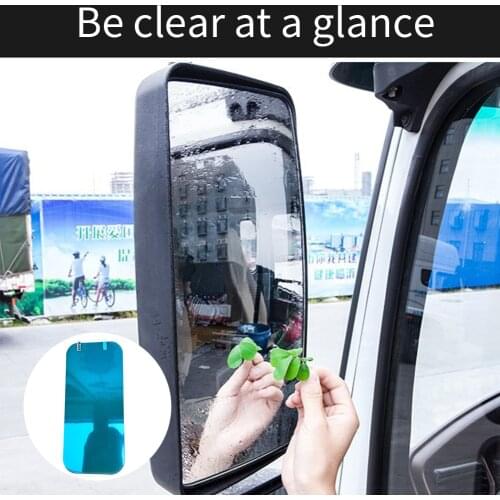 2pcs Rainproof Rearview Mirror Film Anti-fog Truck Ultra Clear Pasting Bus Pet Easy Install Universal Full Screen Effective