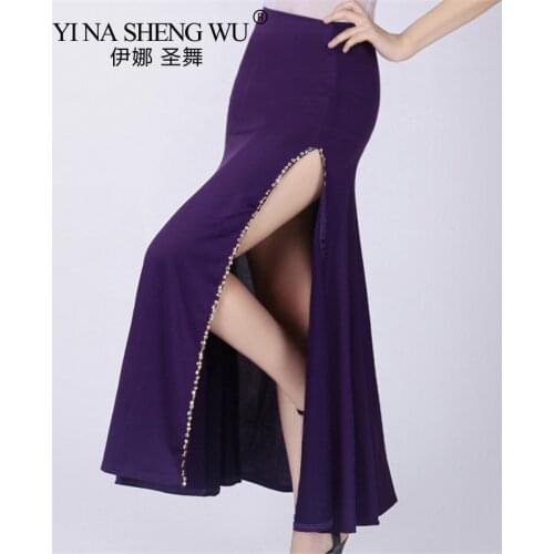 New Belly Dance Costumes Sexy Senior Split Belly Dance Practice Long Skirt for Women Belly Dancing Skirts Performance Clothing